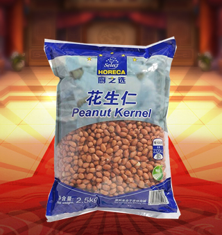 厨之选(HORECA SELECT)花生仁产自吉林白城2.5kg每袋，精选优质花生，颗粒饱满，色泽诱人，口感鲜香爽脆，让人唇齿留香，沉浸于美味的享受。富含人体所需的多种维生素、矿物质及微量元素，营养美味，深受广大消费者的认可与喜爱。