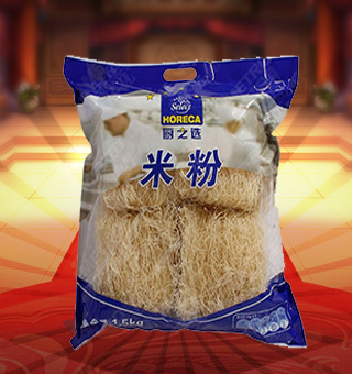 厨之选米粉产自福建莆田1.5kg每袋，本品精选优质大米，食用玉米淀粉等为原料，经严格的管理和先进的生产工艺精制而成。本品丝条细匀，质地柔韧，有光泽，在水中浸泡48小时不变色，不发涨。