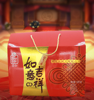 荟食(FINE FOOD)吉祥如意礼盒，本款礼盒内含有红小豆、玉米渣、黄小米、燕麦片等，五谷飘香，品质放心。颗粒大小均匀，口感香甜，爽滑可口，黄金健康搭档，厨房优选，粥中良品。	本品内含有蛋白质、能量、脂肪、钠等营养成分，营养价值丰富，老少皆宜。