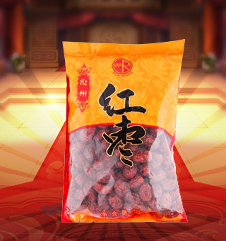 闽融沧州红枣产自河北沧州500g每袋，沧州红枣色泽鲜红、皮薄、肉厚、核小、味道甘美清香，并具有较高的营养价值。