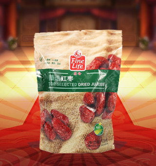 荟食(FINE LIFE)臻选红枣产自河北沧州500g每袋，精选优质河北沧州红枣为原料，经先进工艺精心制作而成，色泽亮丽，肉质饱满，轻松享受。 