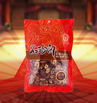 新闽融品珍阁红枣片产自河南郑州250g每袋，红枣中含有丰富的维生素C[6]和环-磷酸腺苷，能够促进肌肤细胞的代谢，防止黑色素沉着，让肌肤越来越洁白细滑，达到美白肌肤、祛斑的美容护肤功效。红枣会令面色红润，因具有养颜补血的作用。 